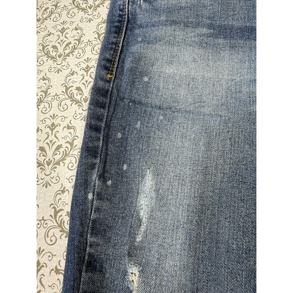 Democracy Women's Girlfriend Jeans Size 2 Distressed Blue Jeans - Picture 5 of 10